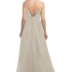 Beautiful floor length back detail dress.